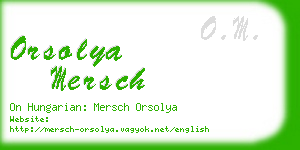 orsolya mersch business card